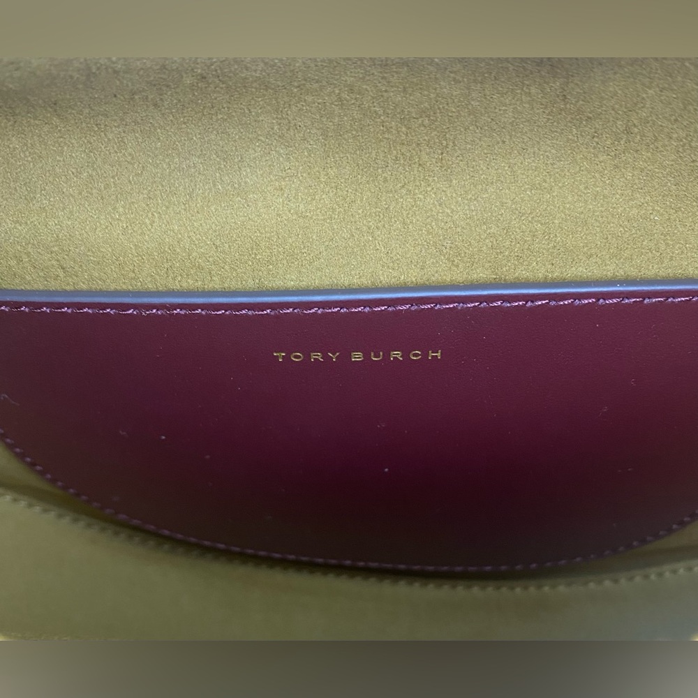 🔥NWT Tory Burch T Monogram Jacquard Studded Mini Crescent Bag - Picture 11 of 16